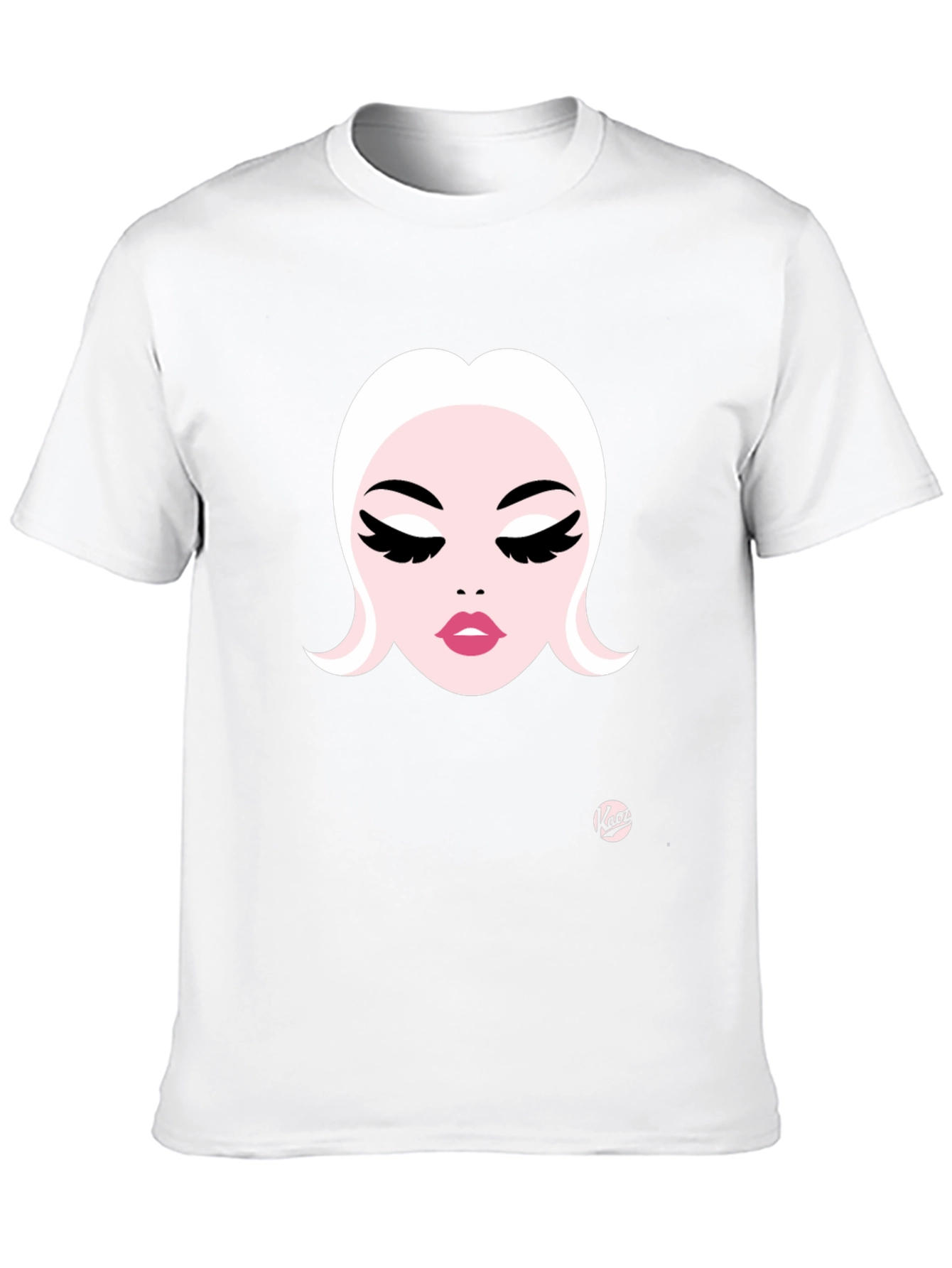 Glam Girl Graphic Tee - Stylish Womens Face Design
