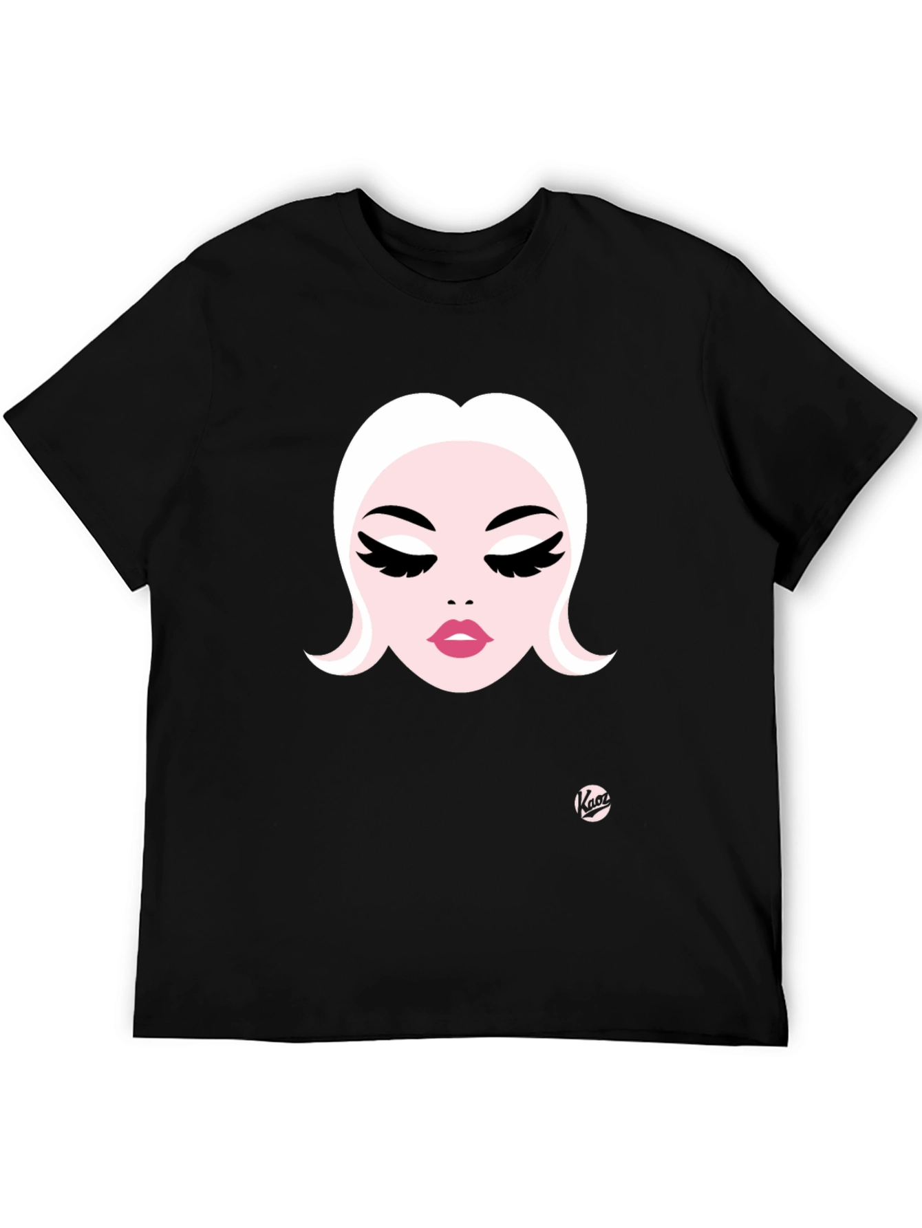 Glam Girl Graphic Tee - Stylish Womens Face Design