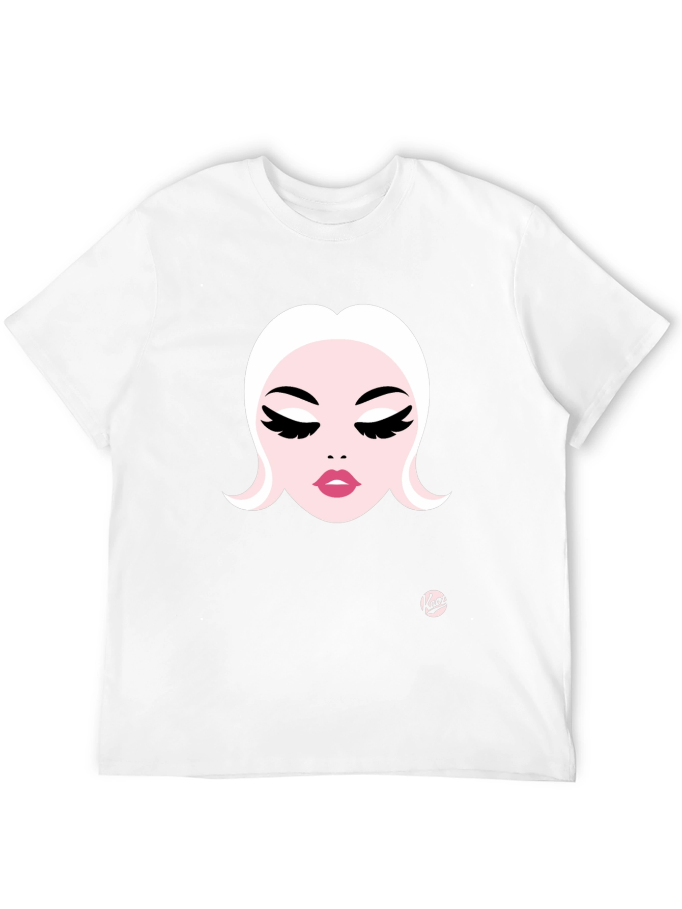 Glam Girl Graphic Tee - Stylish Womens Face Design