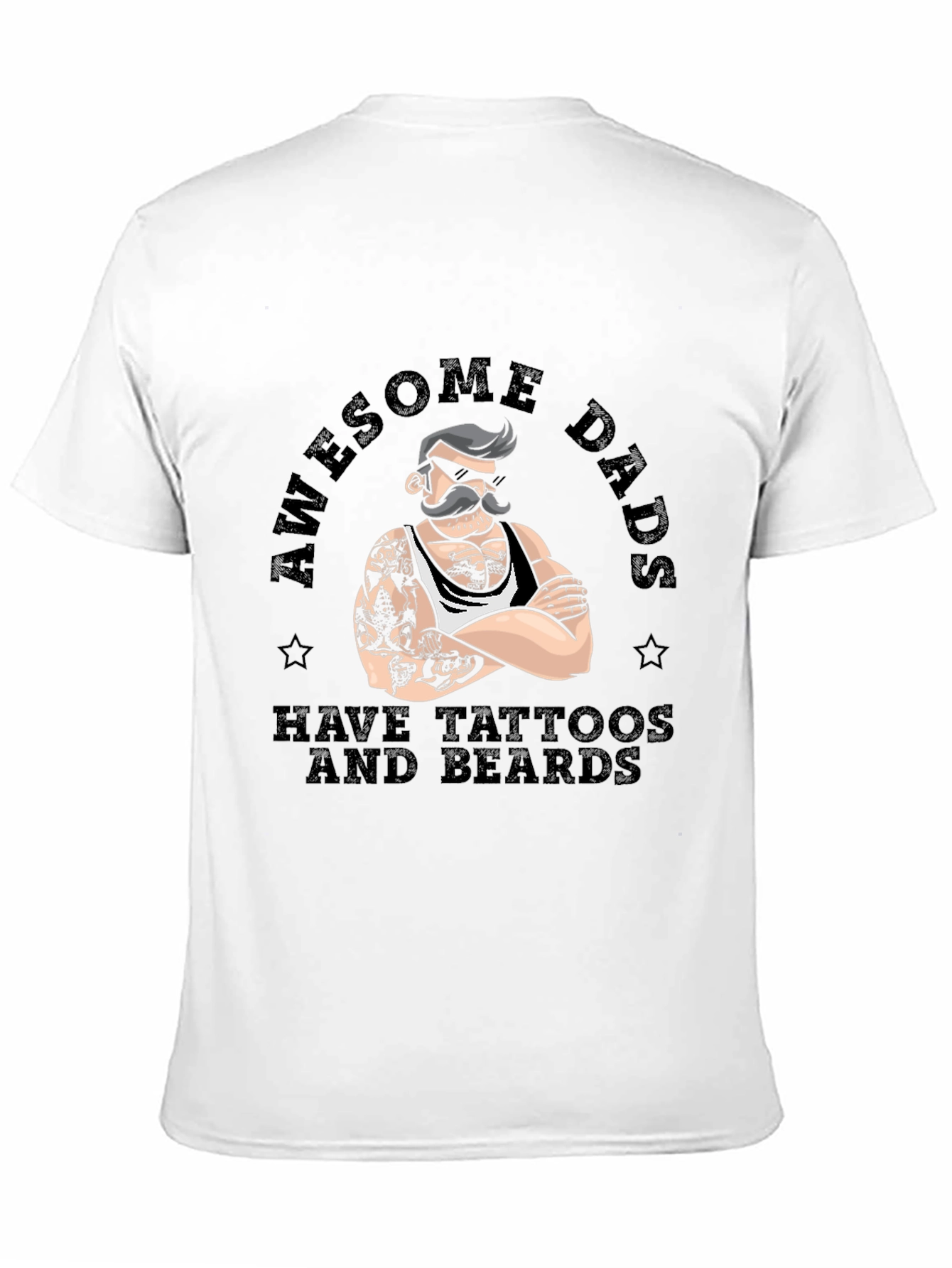 Awesome Dads Tattoos & Beards Graphic Tee