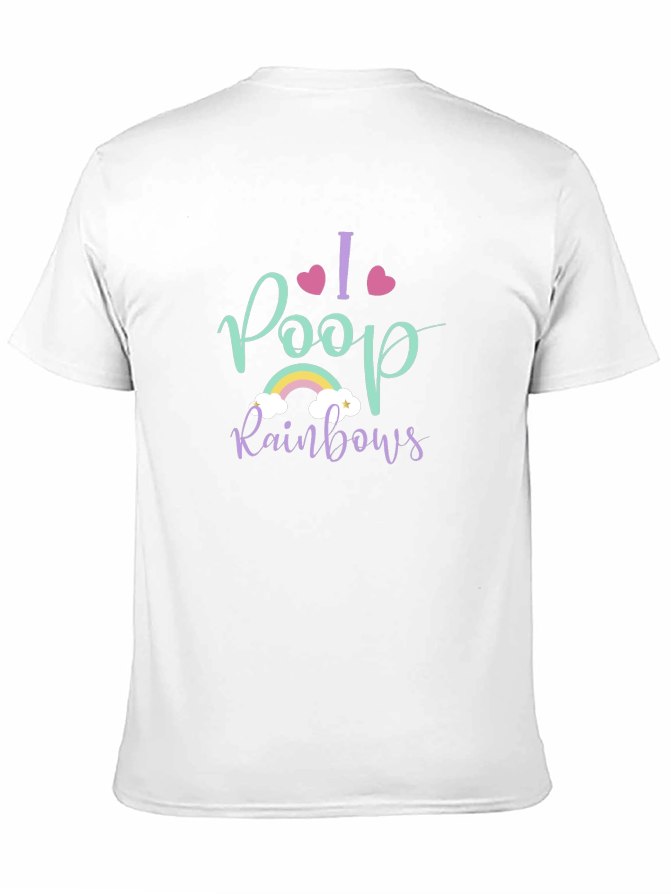 I Poop Rainbows Graphic Tee - Black Crew Neck