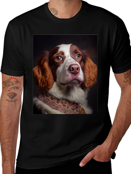 Dog Portrait T-Shirt - Elegant Canine Design