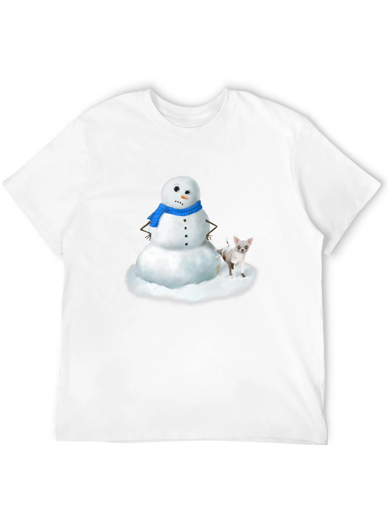 Snowman & Chihuahua Graphic Tee