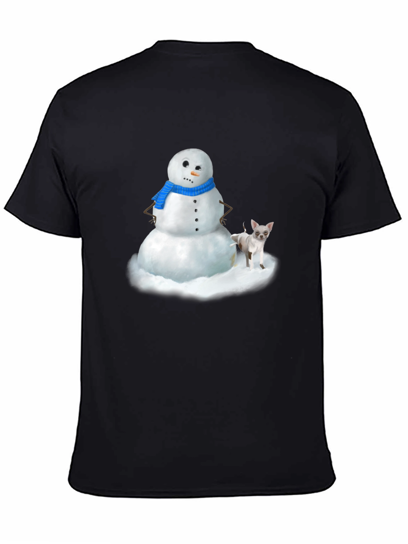 Snowman & Chihuahua Graphic Tee