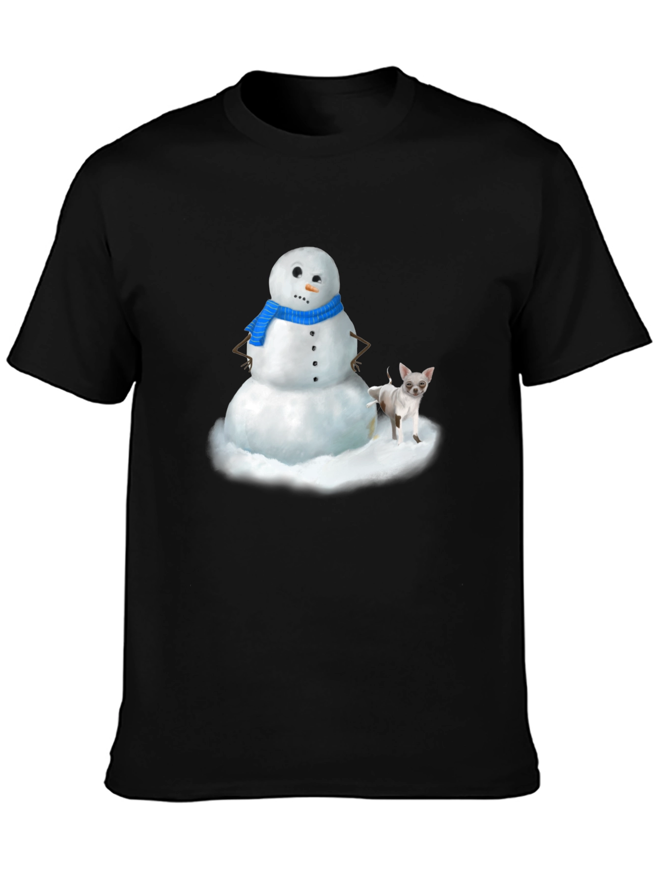 Snowman & Chihuahua Graphic Tee