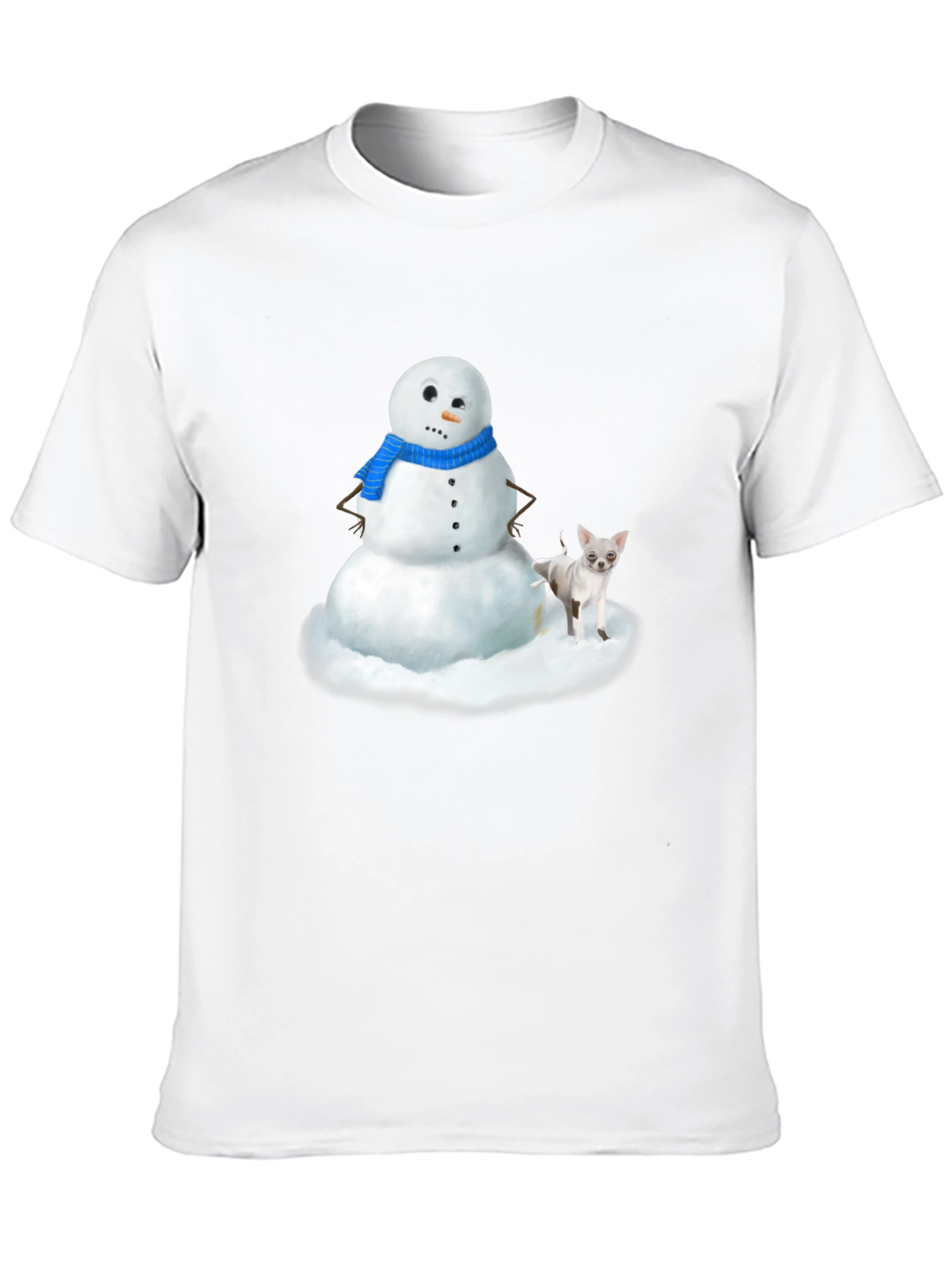 Snowman & Chihuahua Graphic Tee