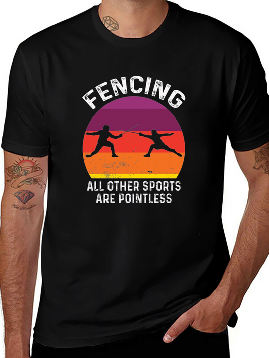 Fencing Pointless Sports Graphic Tee