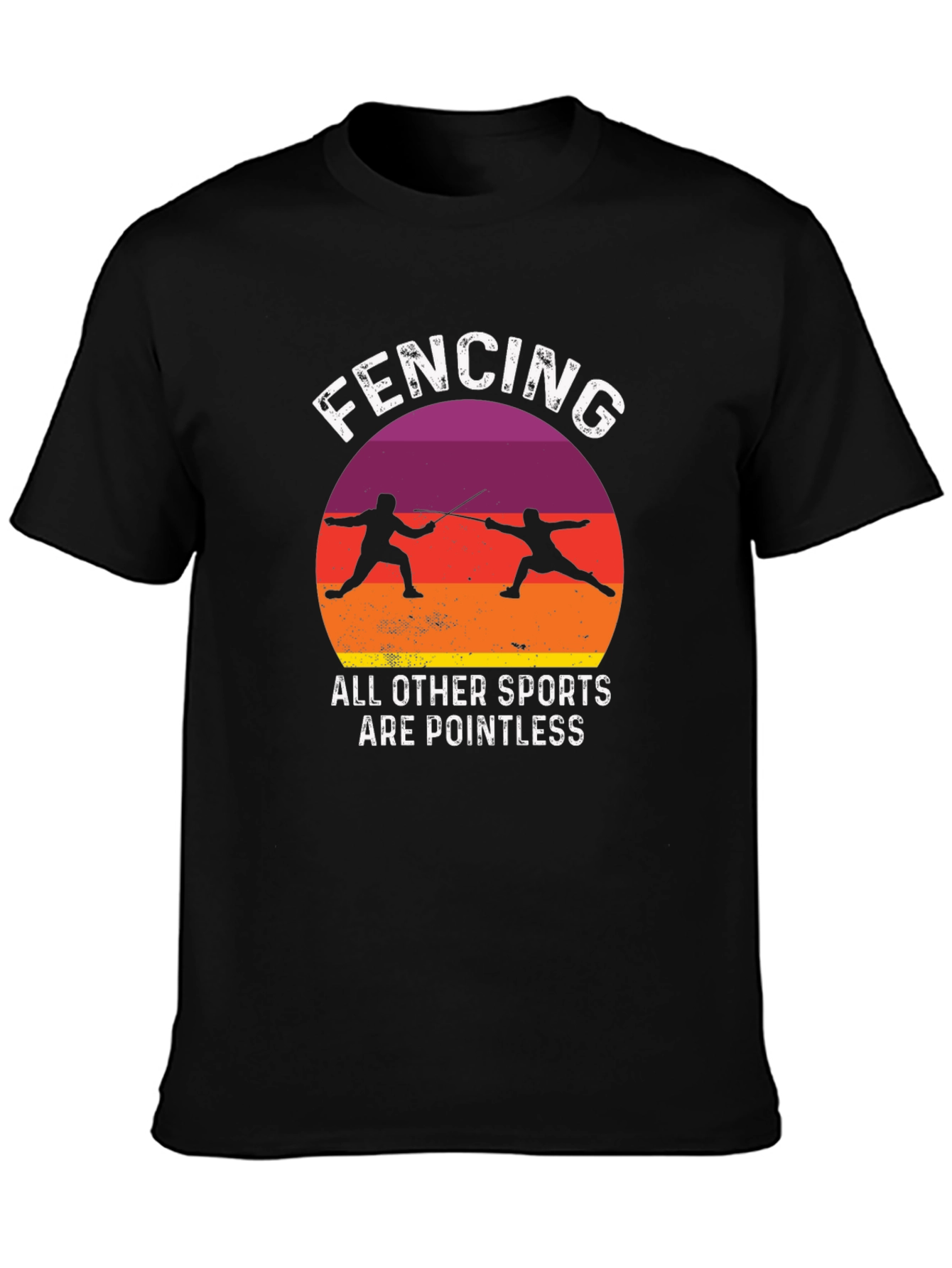 Fencing Pointless Sports Graphic Tee