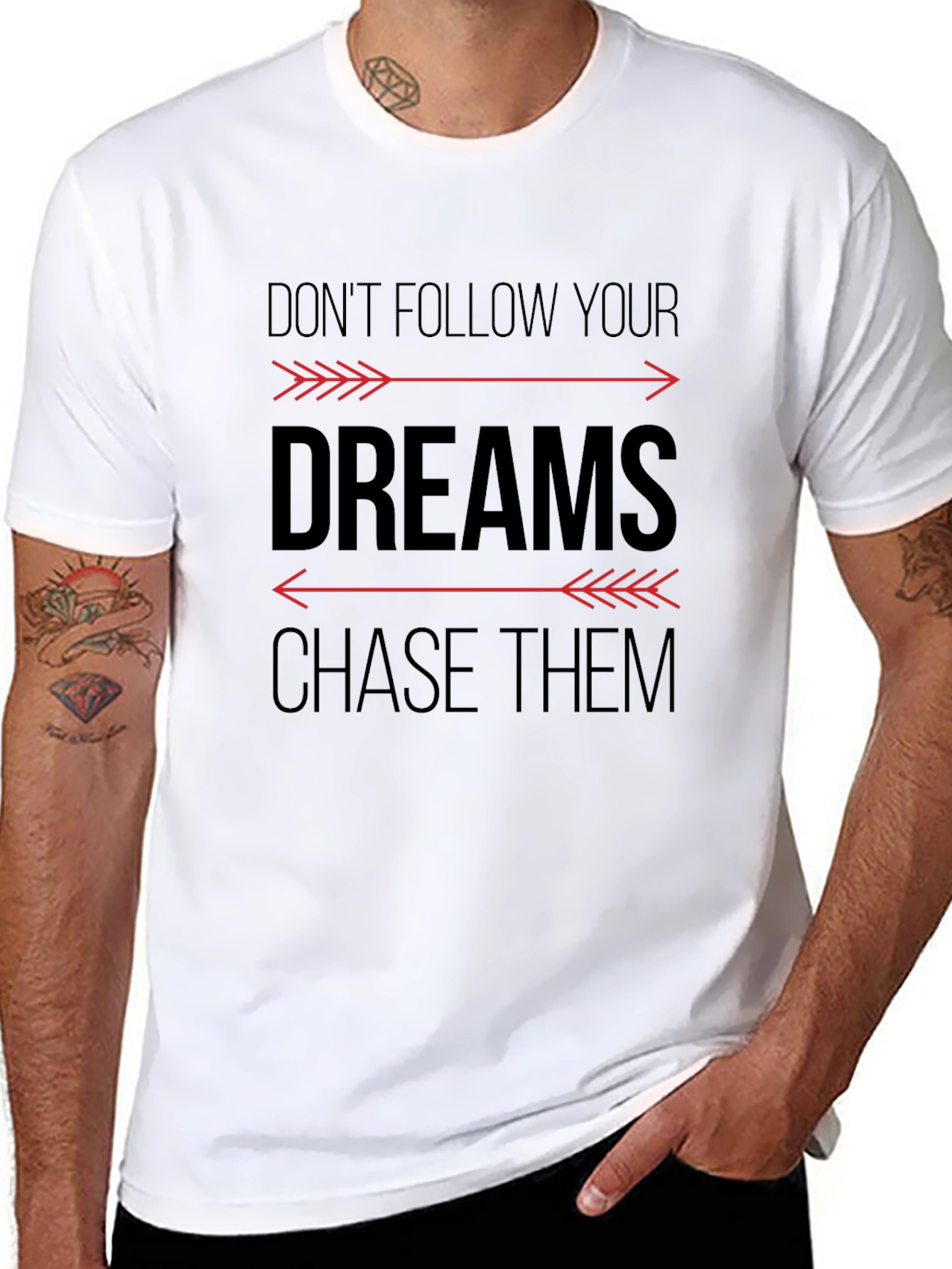 Motivational Graphic T-Shirt - Chase Your Dreams
