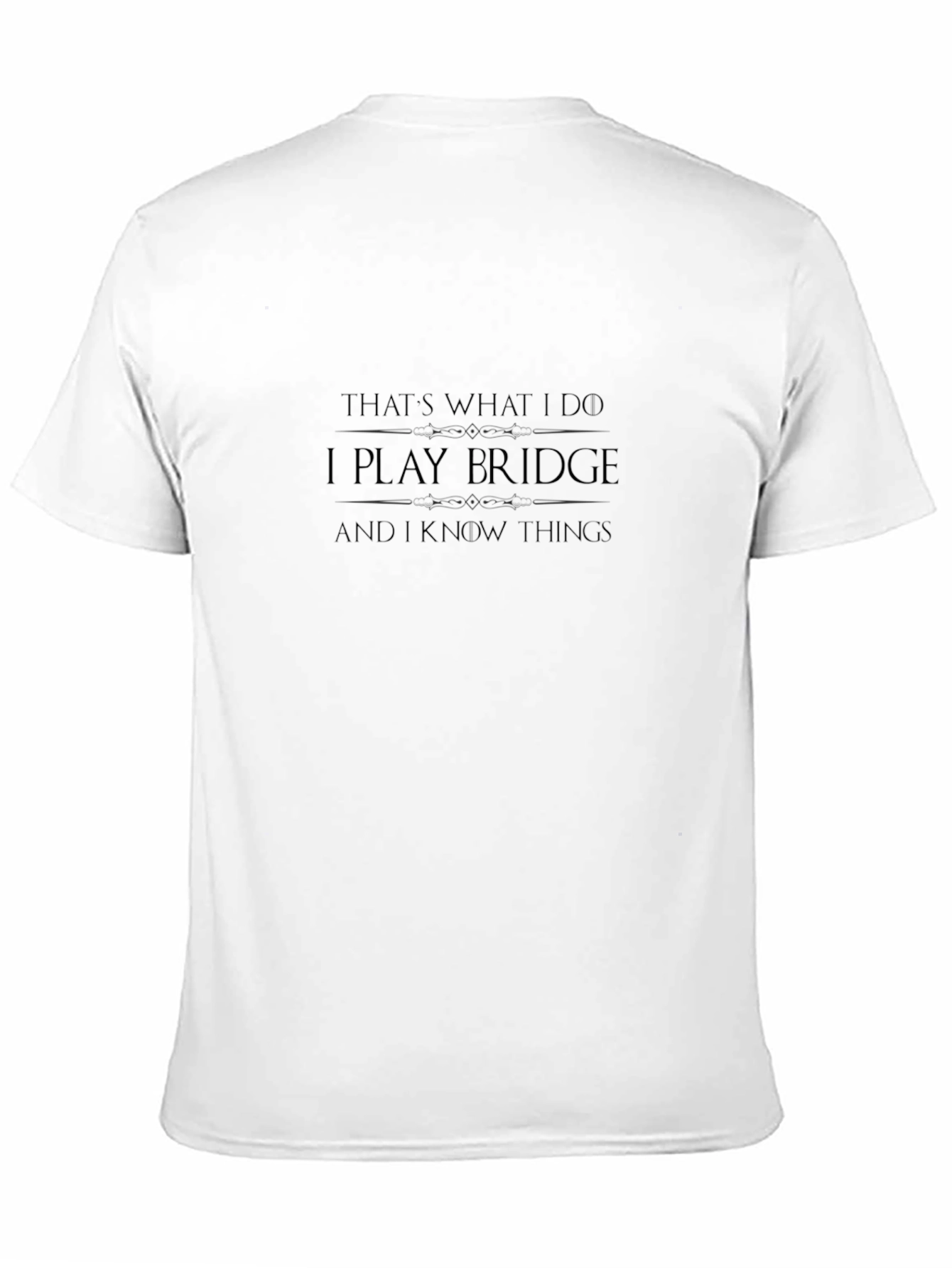 Bridge Player Black Graphic T-Shirt