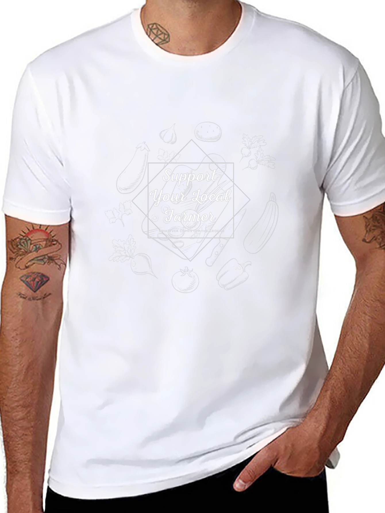 Support Local Farmer Graphic Tee - Black