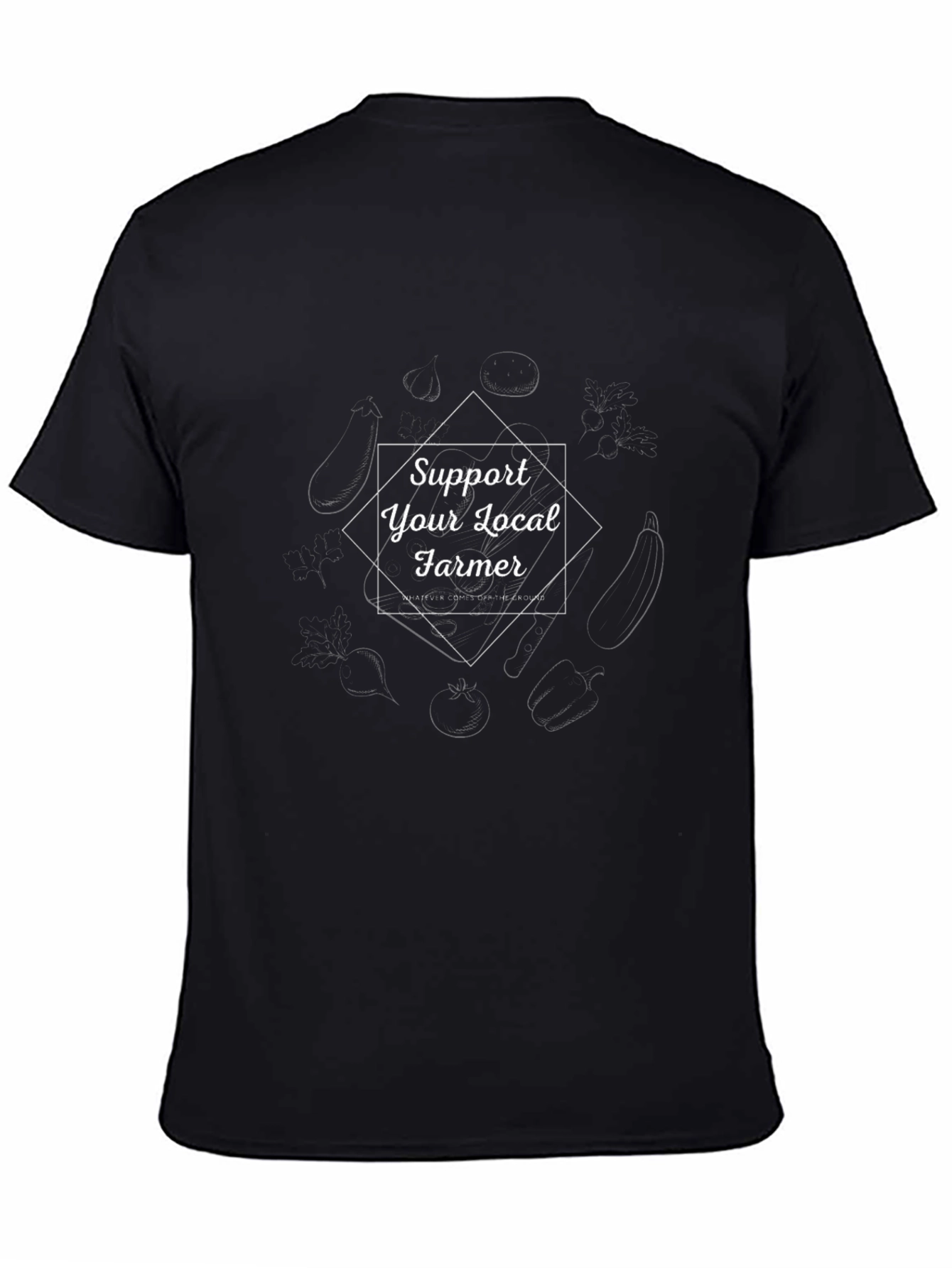Support Local Farmer Graphic Tee - Black