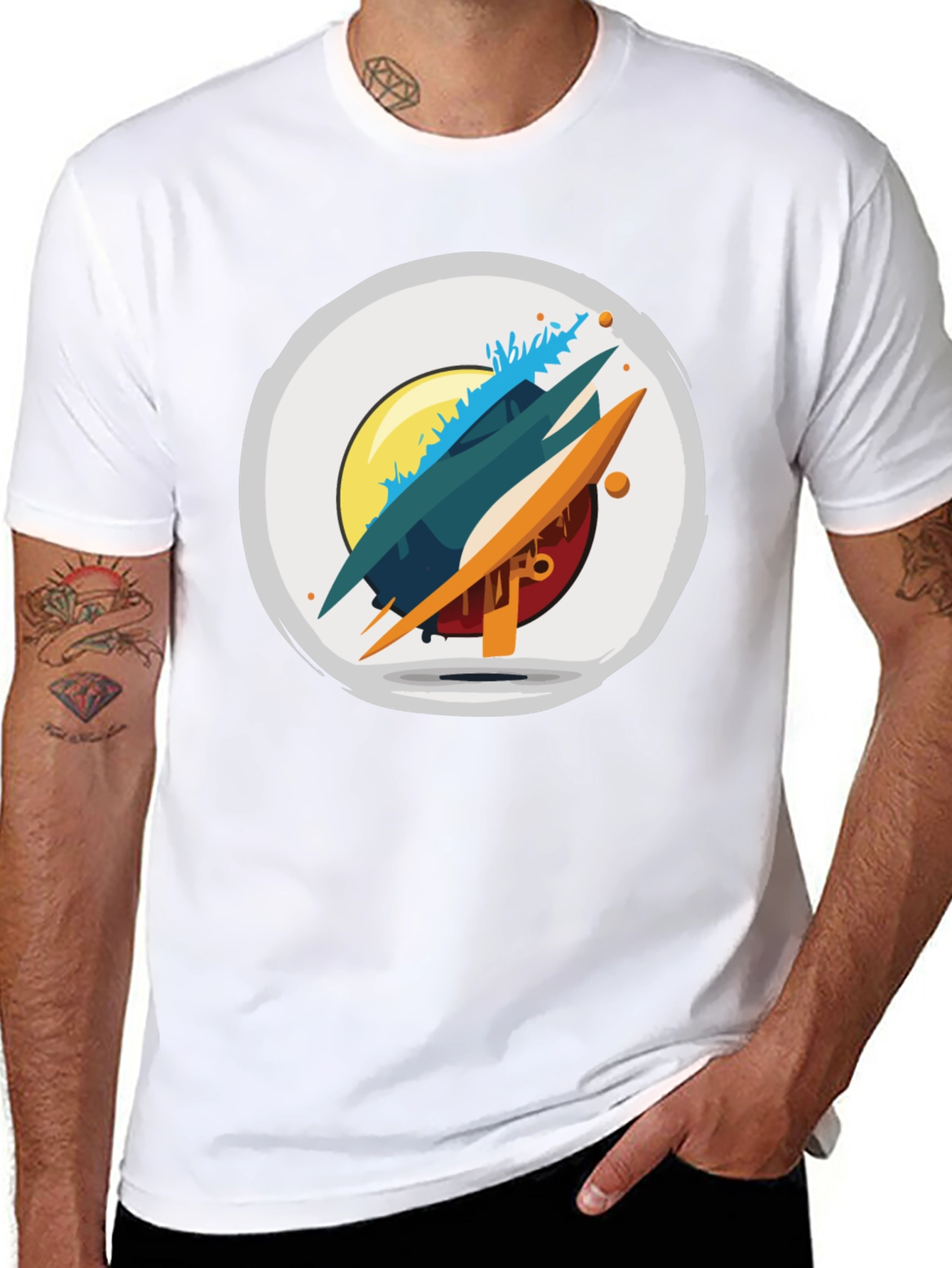Abstract Graphic T-Shirt - Modern Art Tee