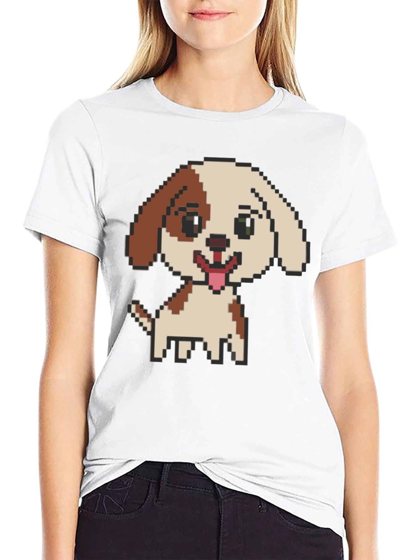 Pixel Art Puppy Graphic Tee