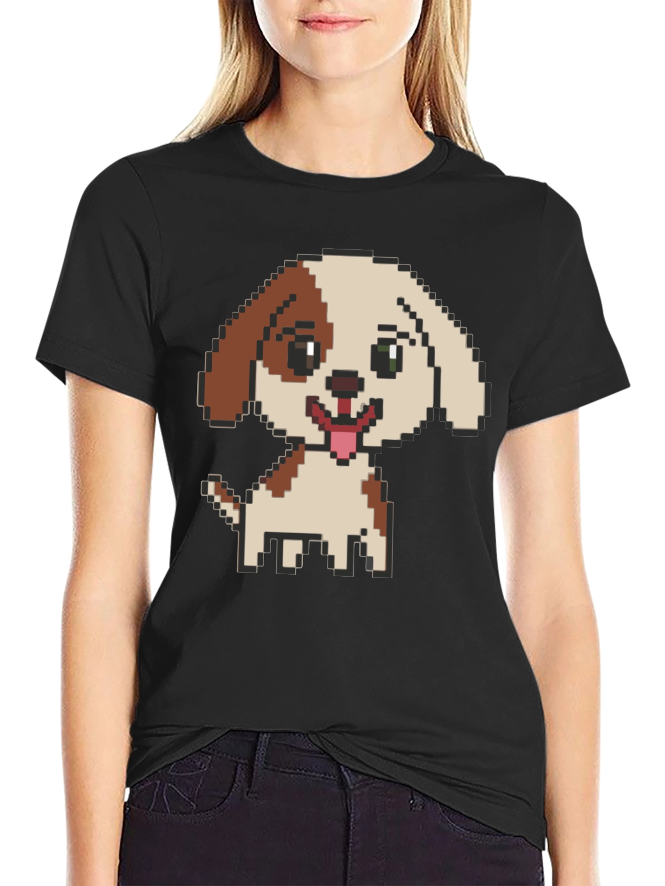 Pixel Art Puppy Graphic Tee