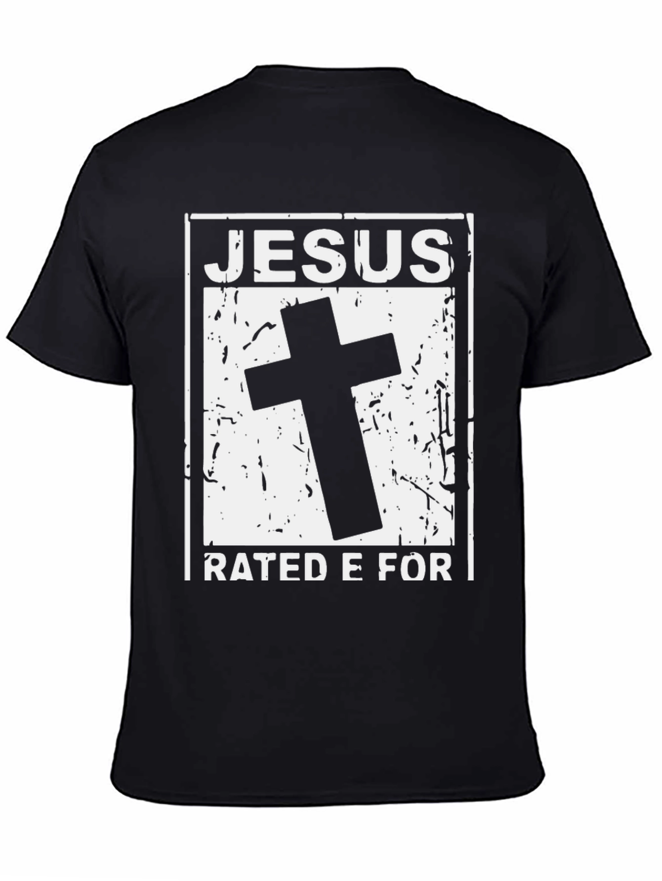 Jesus Rated E For Everyone Black T-Shirt