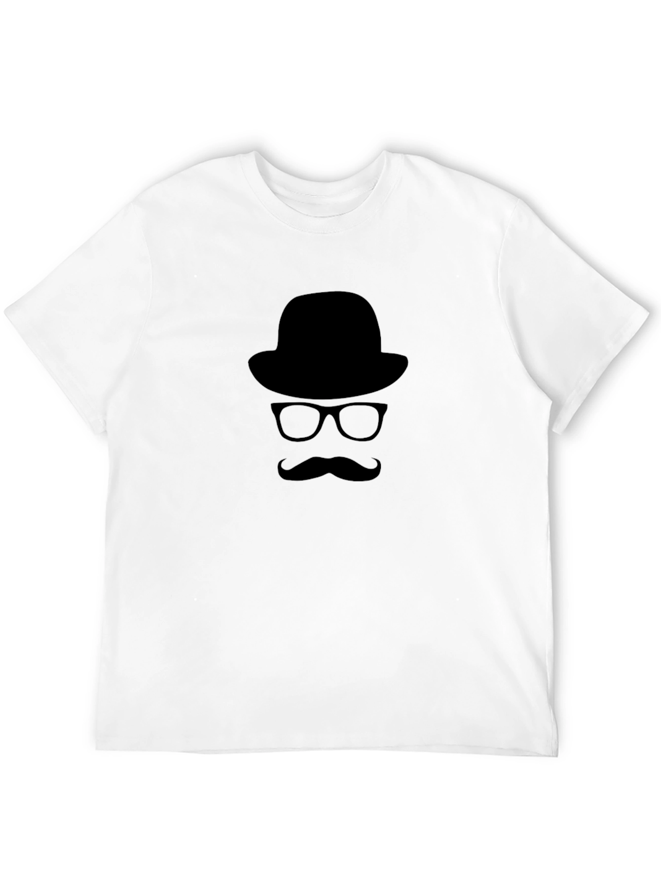 Retro Gentleman T-Shirt - Hat Glasses Mustache