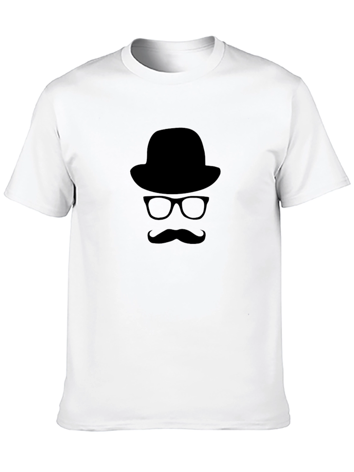 Retro Gentleman T-Shirt - Hat Glasses Mustache
