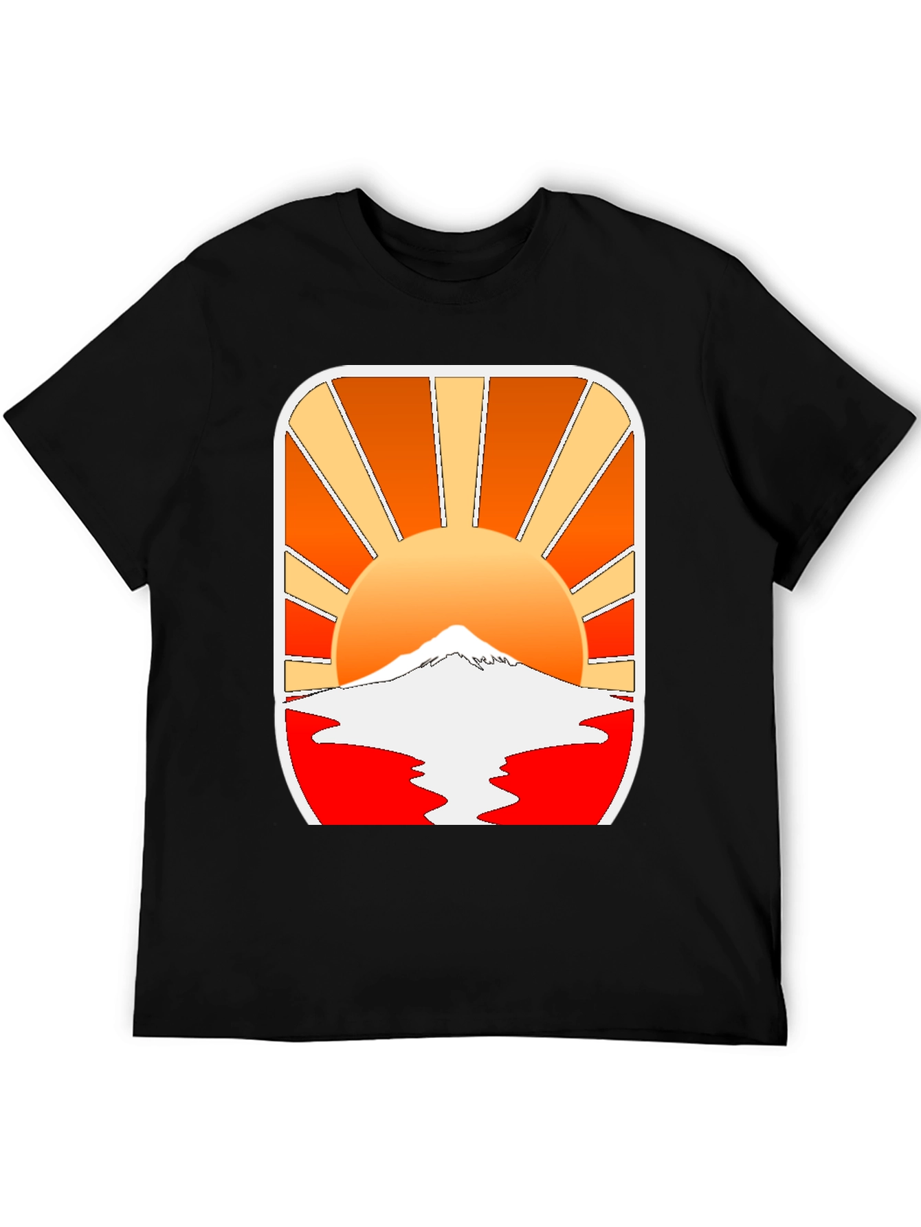 Retro Sunset Graphic Tee - Mountain View
