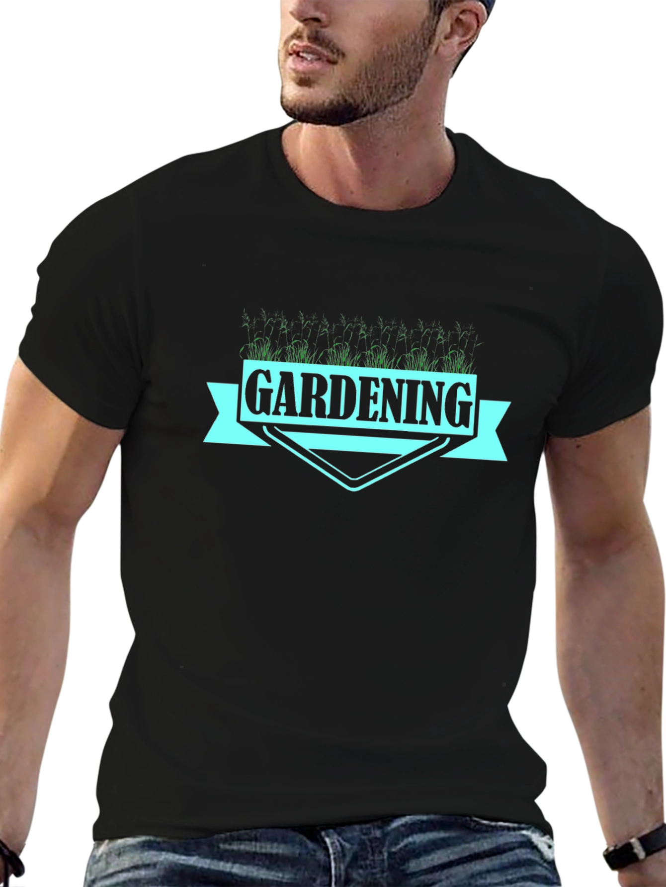 Gardening T-Shirt - Black Cotton Blend Tee