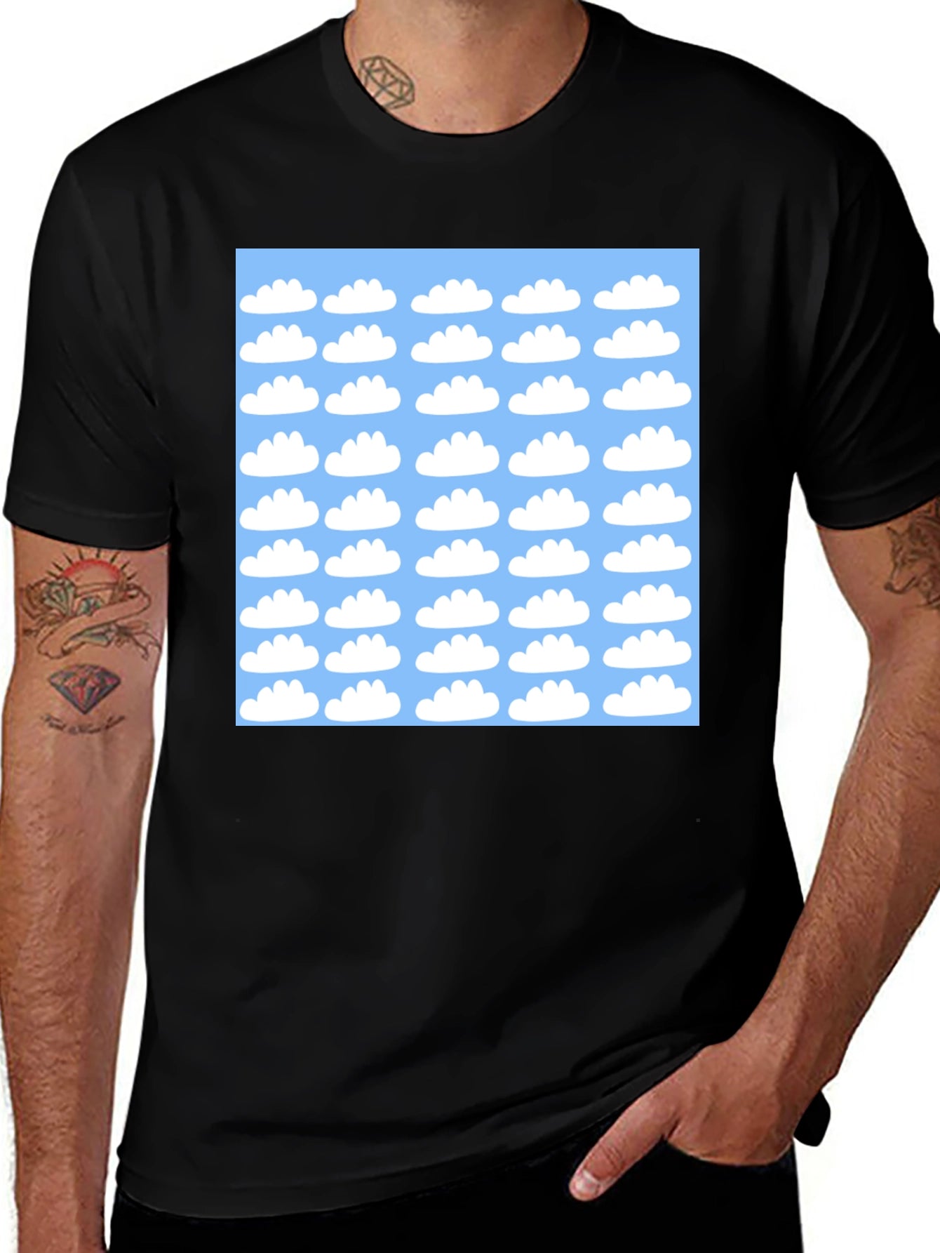 Sky Cloud Pattern T-Shirt
