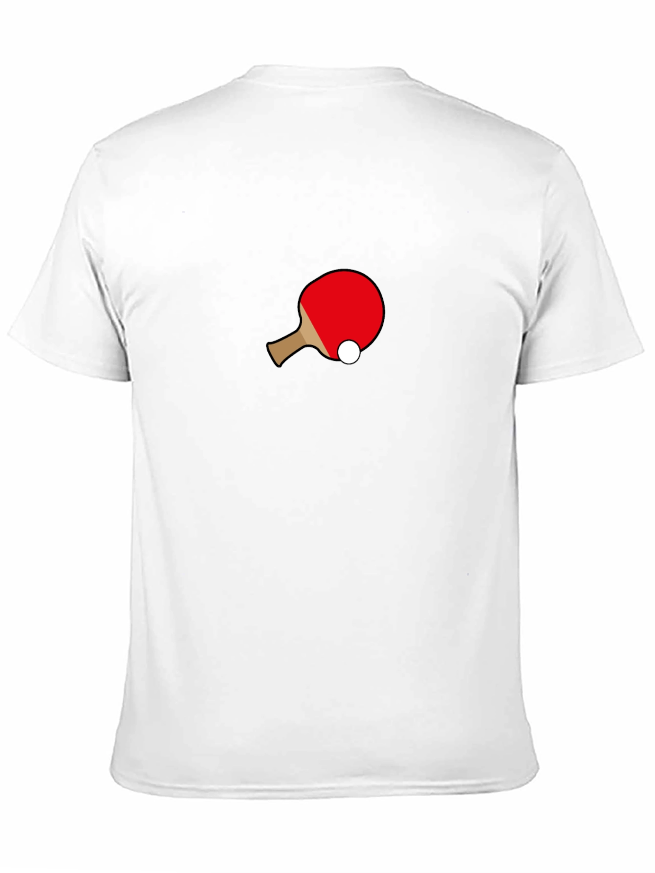 Ping Pong Paddle Graphic Tee - Black Cotton T-Shirt