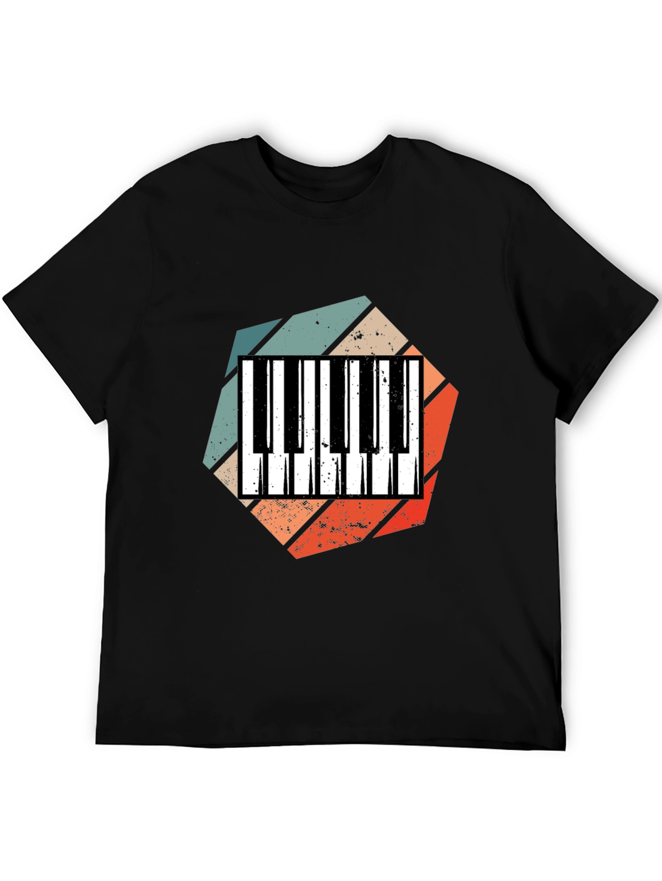 Retro Piano Keys T-Shirt - Music Lover Tee