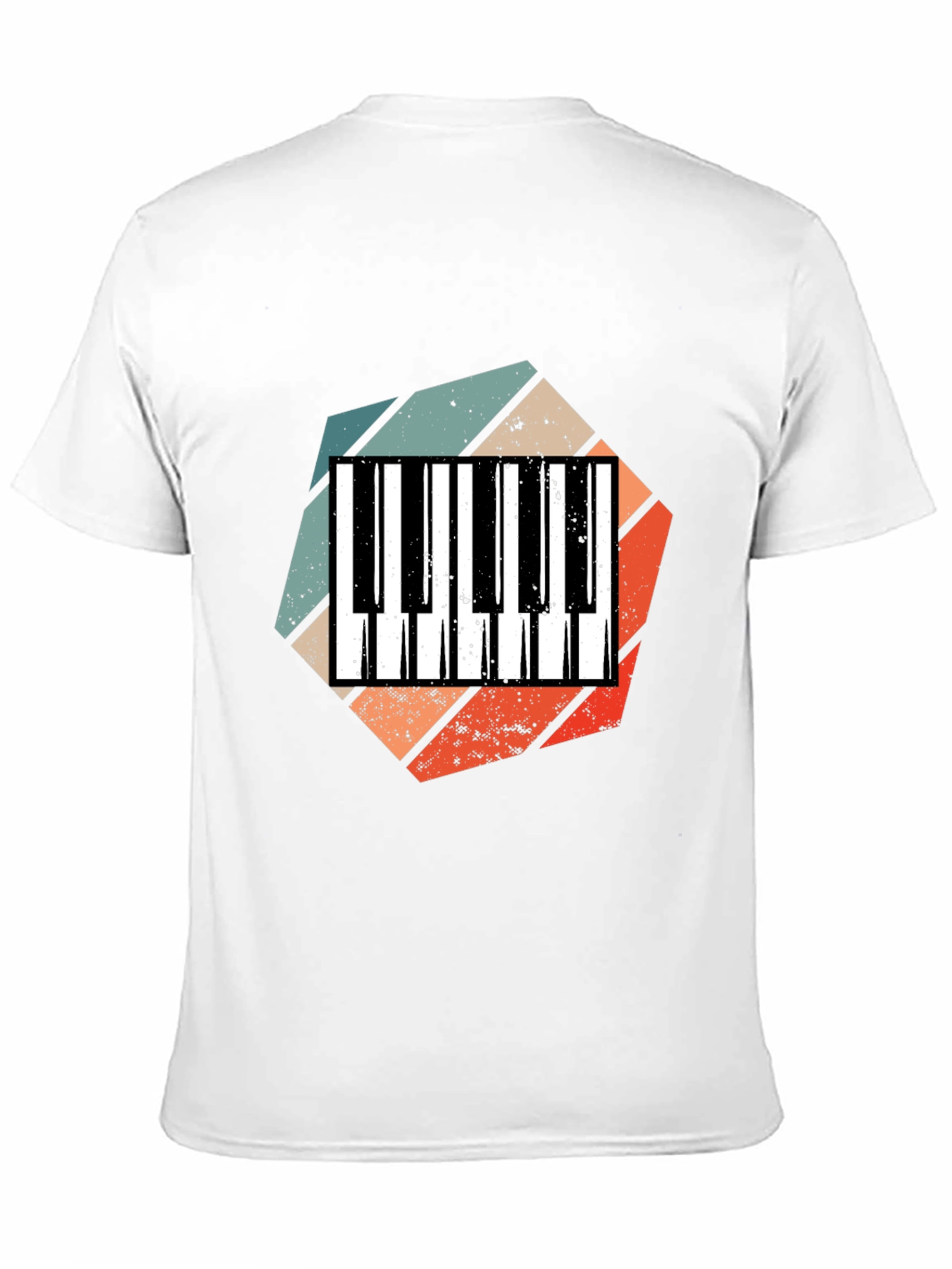 Retro Piano Keys T-Shirt - Music Lover Tee