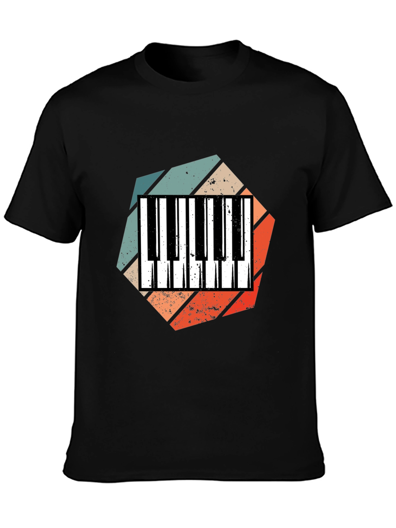 Retro Piano Keys T-Shirt - Music Lover Tee