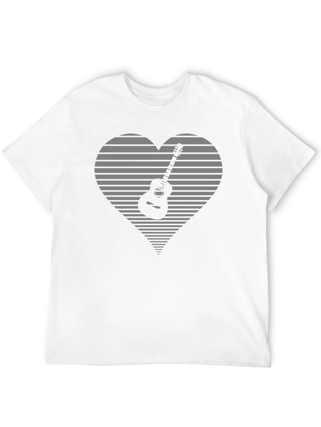 Guitar Heart Graphic Tee - Music Lover Shirt