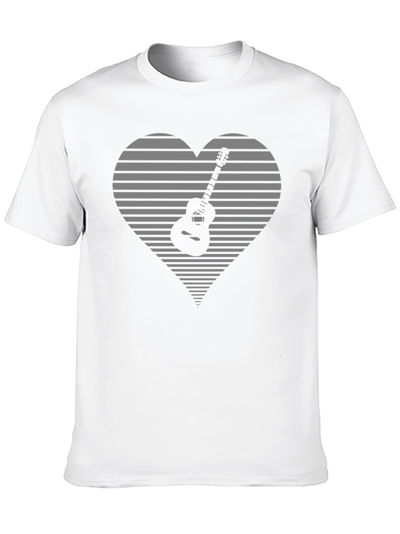 Guitar Heart Graphic Tee - Music Lover Shirt
