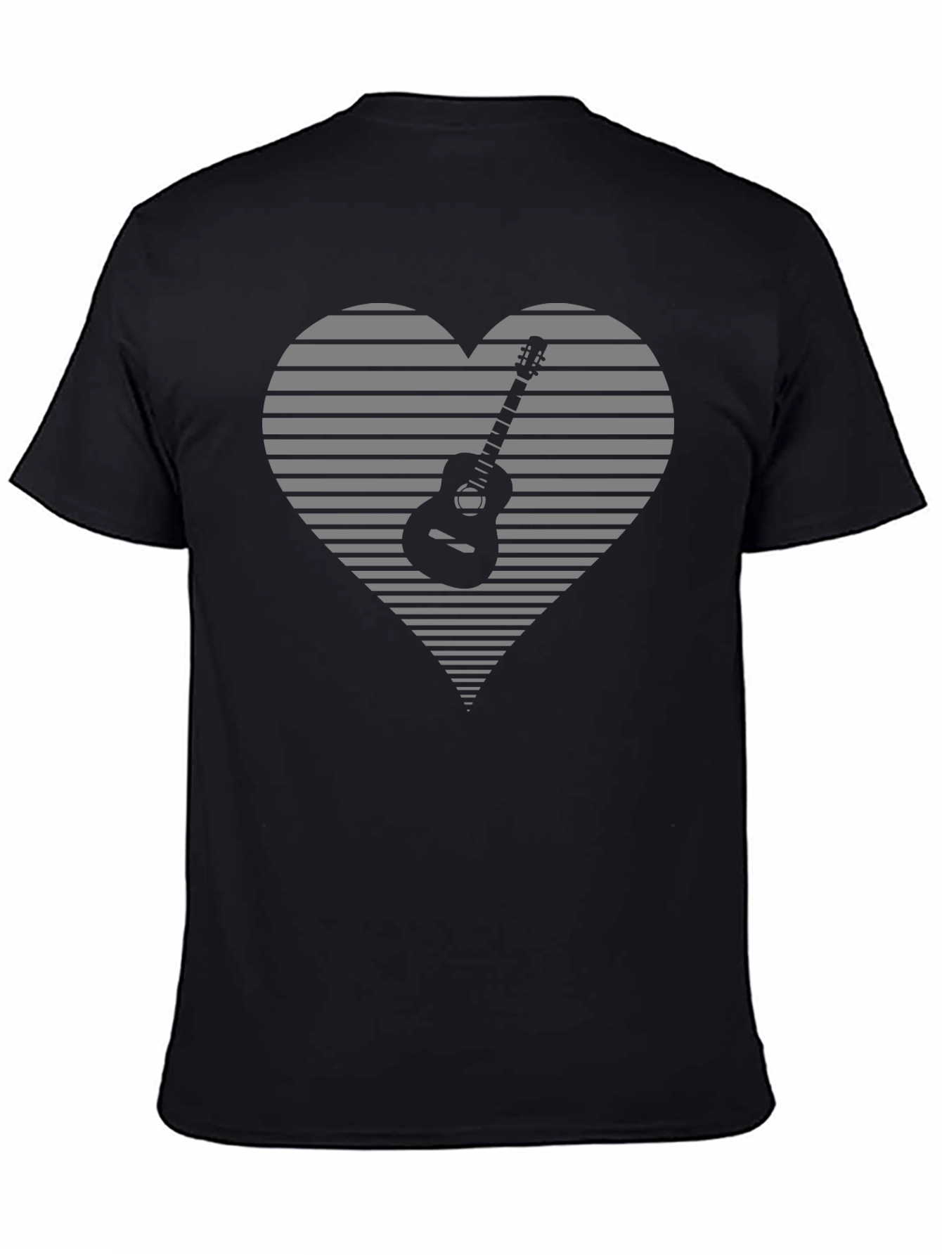 Guitar Heart Graphic Tee - Music Lover Shirt