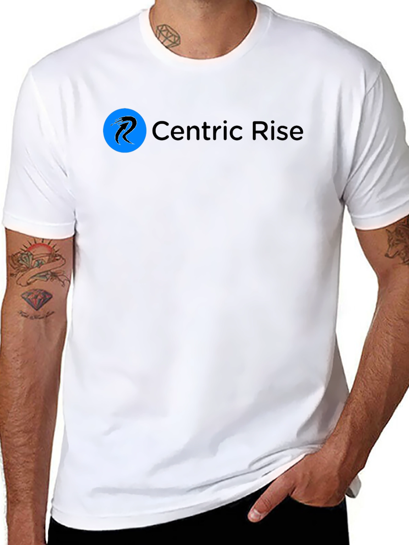Centric Rise Black T-Shirt - Modern Casual Wear