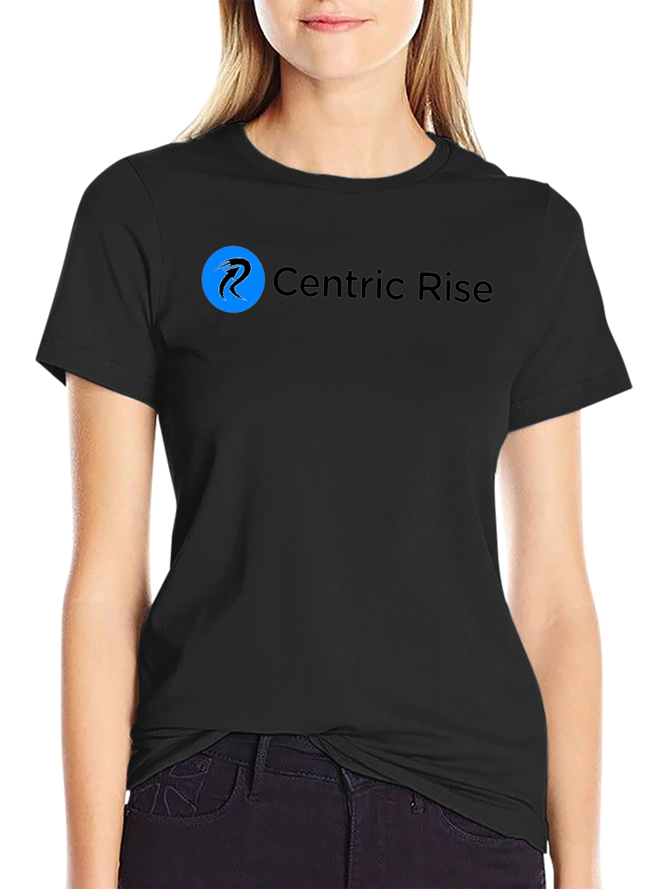 Centric Rise Black T-Shirt - Modern Casual Wear