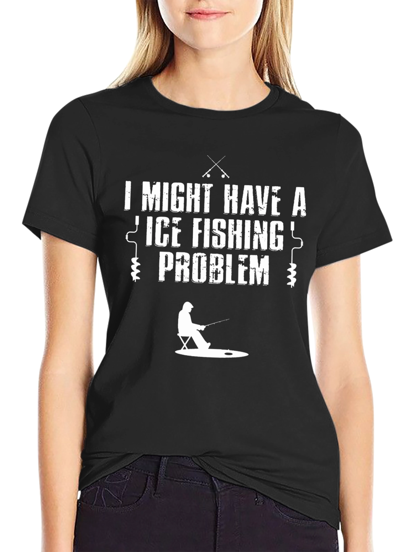 Ice Fishing Problem T-Shirt - Funny Angler Tee
