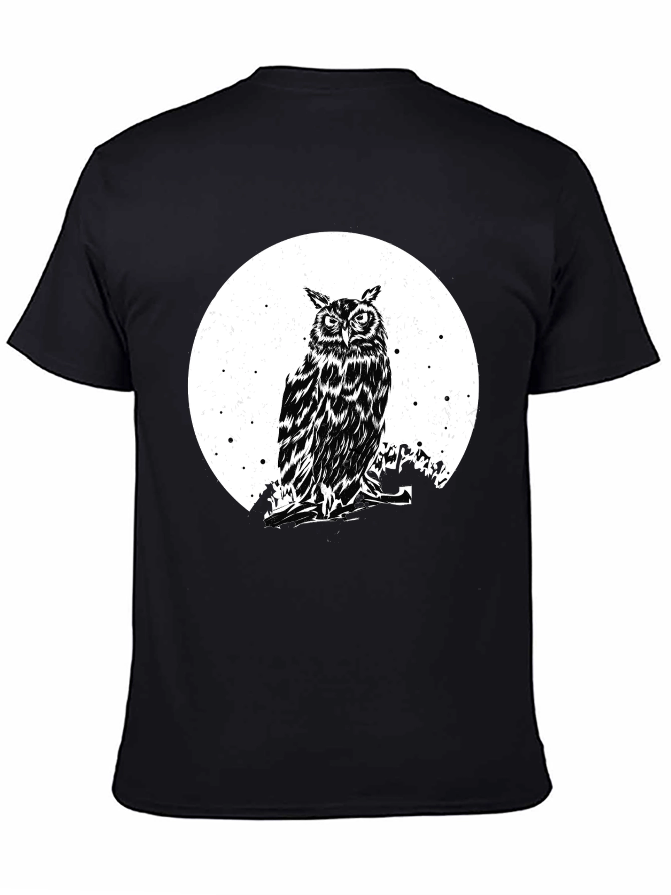 Owl Moon Graphic Tee - Mens Black T-Shirt