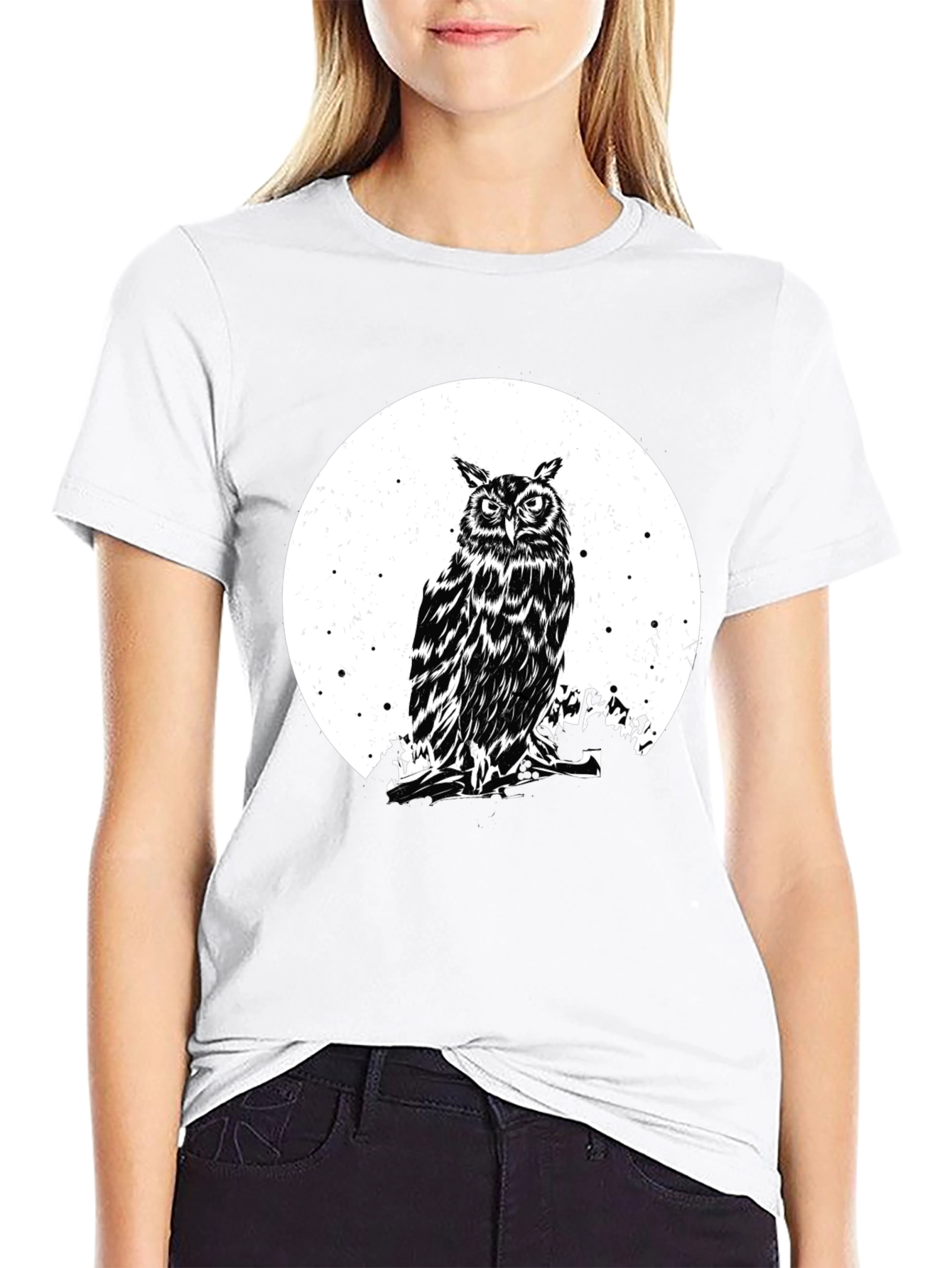 Owl Moon Graphic Tee - Mens Black T-Shirt