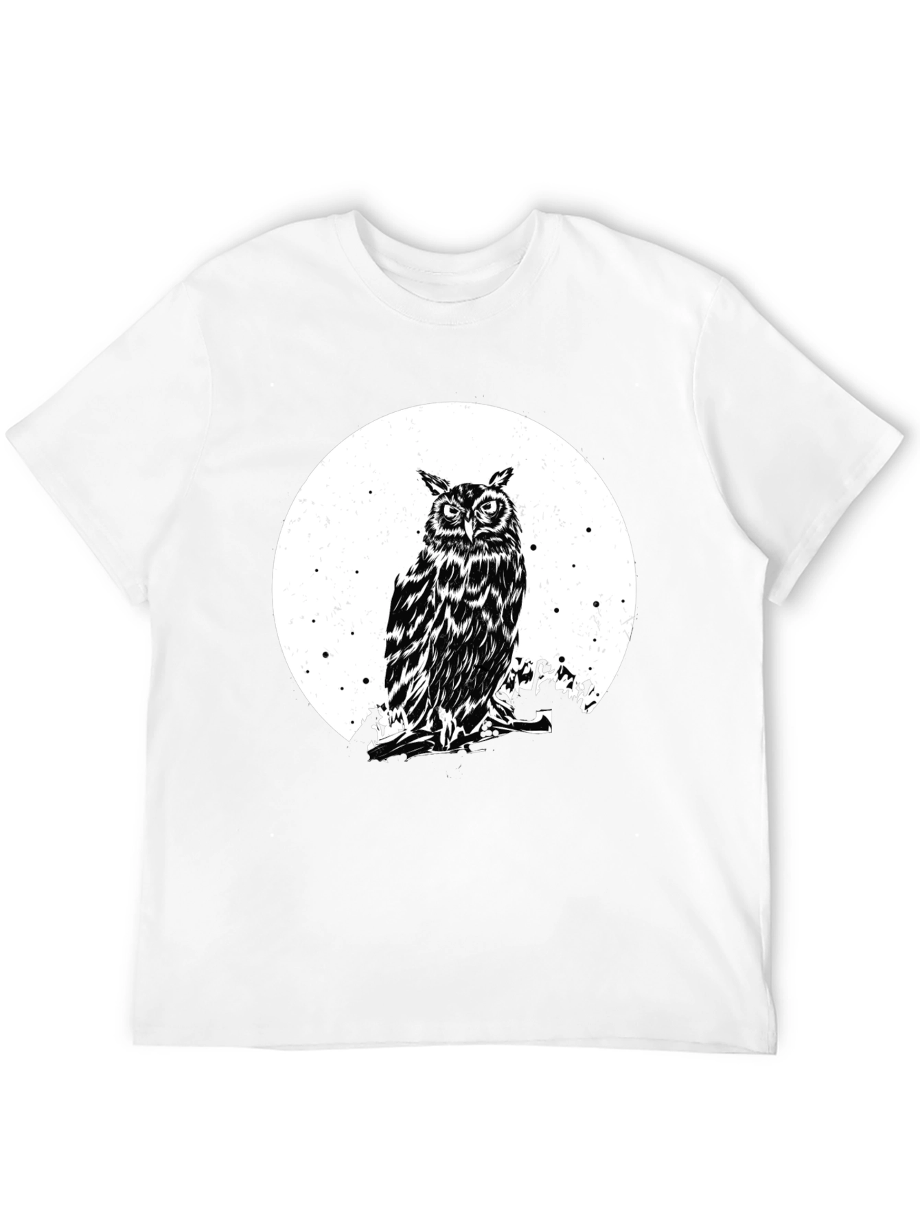 Owl Moon Graphic Tee - Mens Black T-Shirt