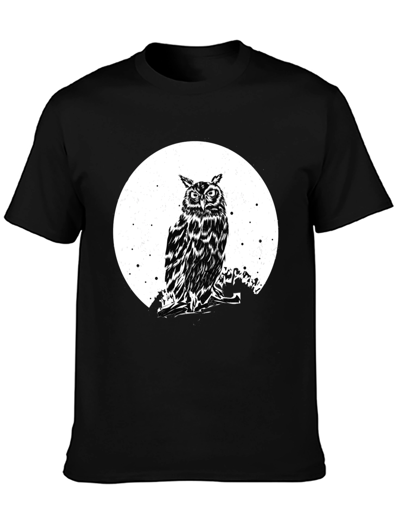 Owl Moon Graphic Tee - Mens Black T-Shirt