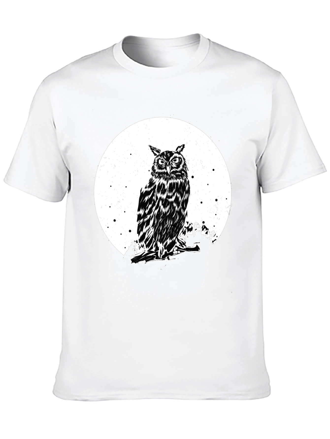 Owl Moon Graphic Tee - Mens Black T-Shirt