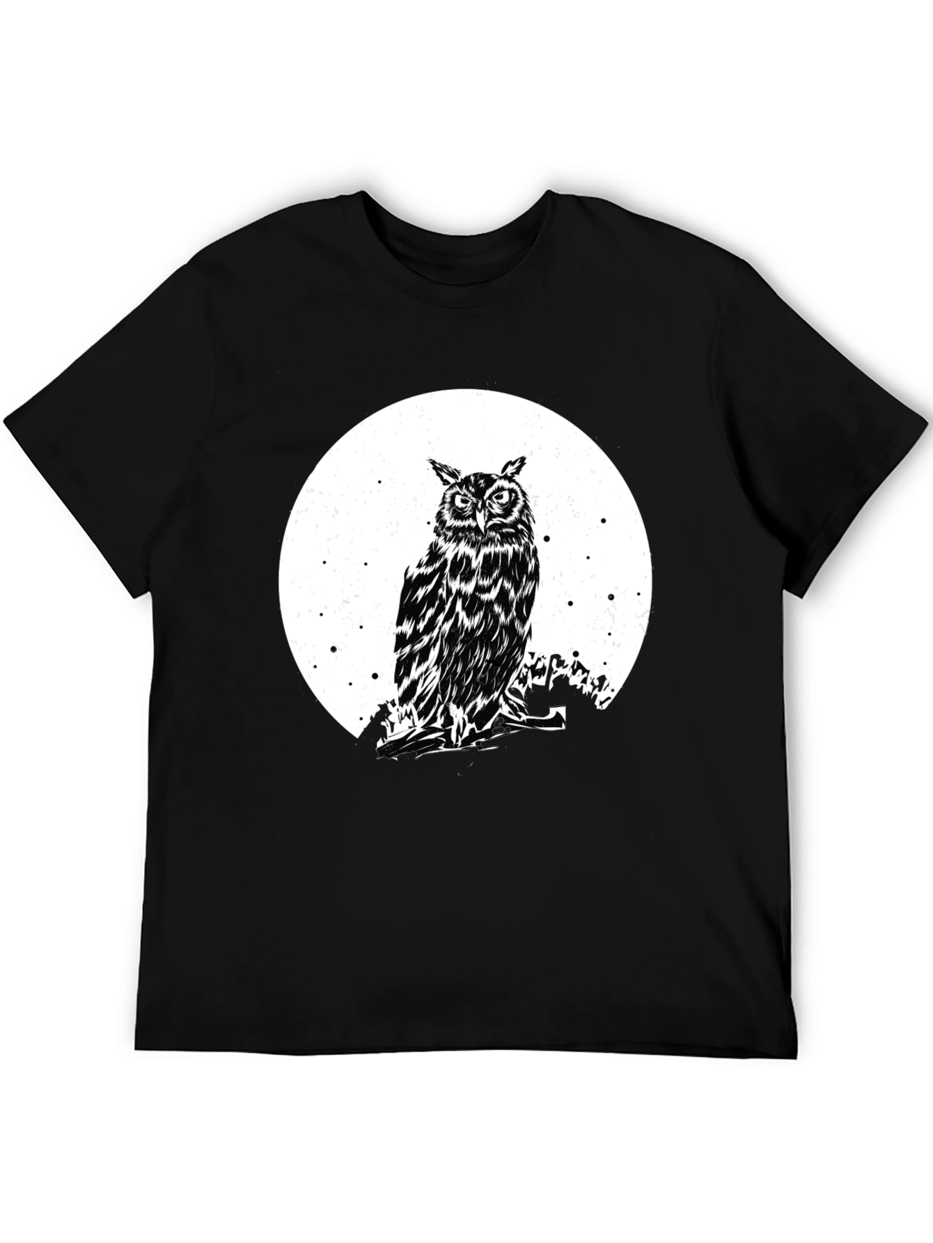 Owl Moon Graphic Tee - Mens Black T-Shirt