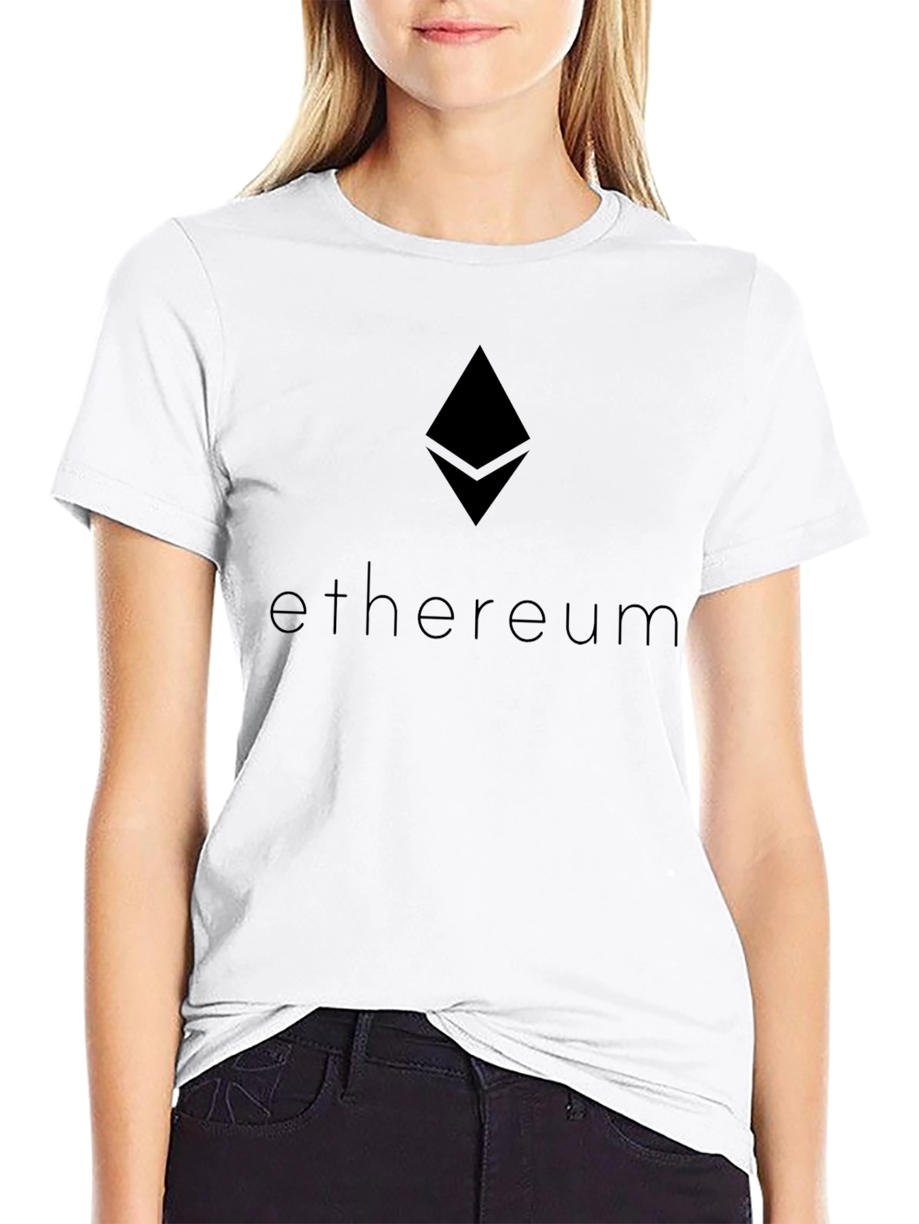 Ethereum Crypto Black T-Shirt - Minimalist Style