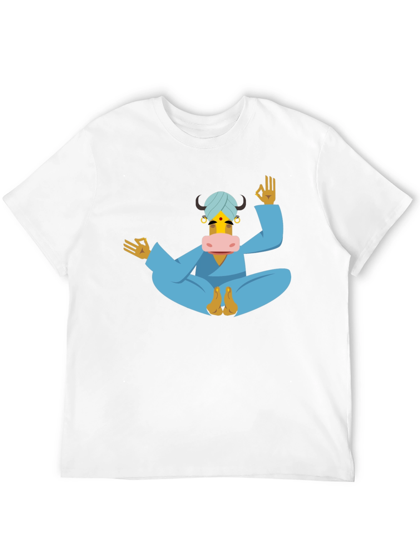 Yoga Cow T-Shirt - Meditating Bull Tee