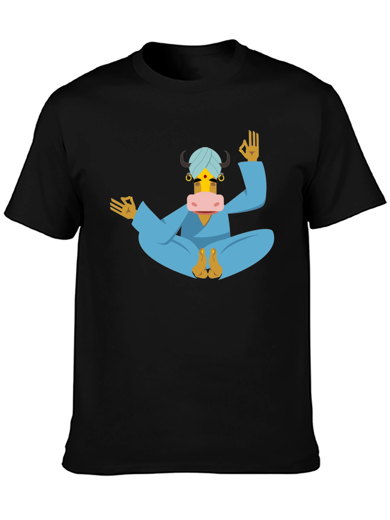 Yoga Cow T-Shirt - Meditating Bull Tee