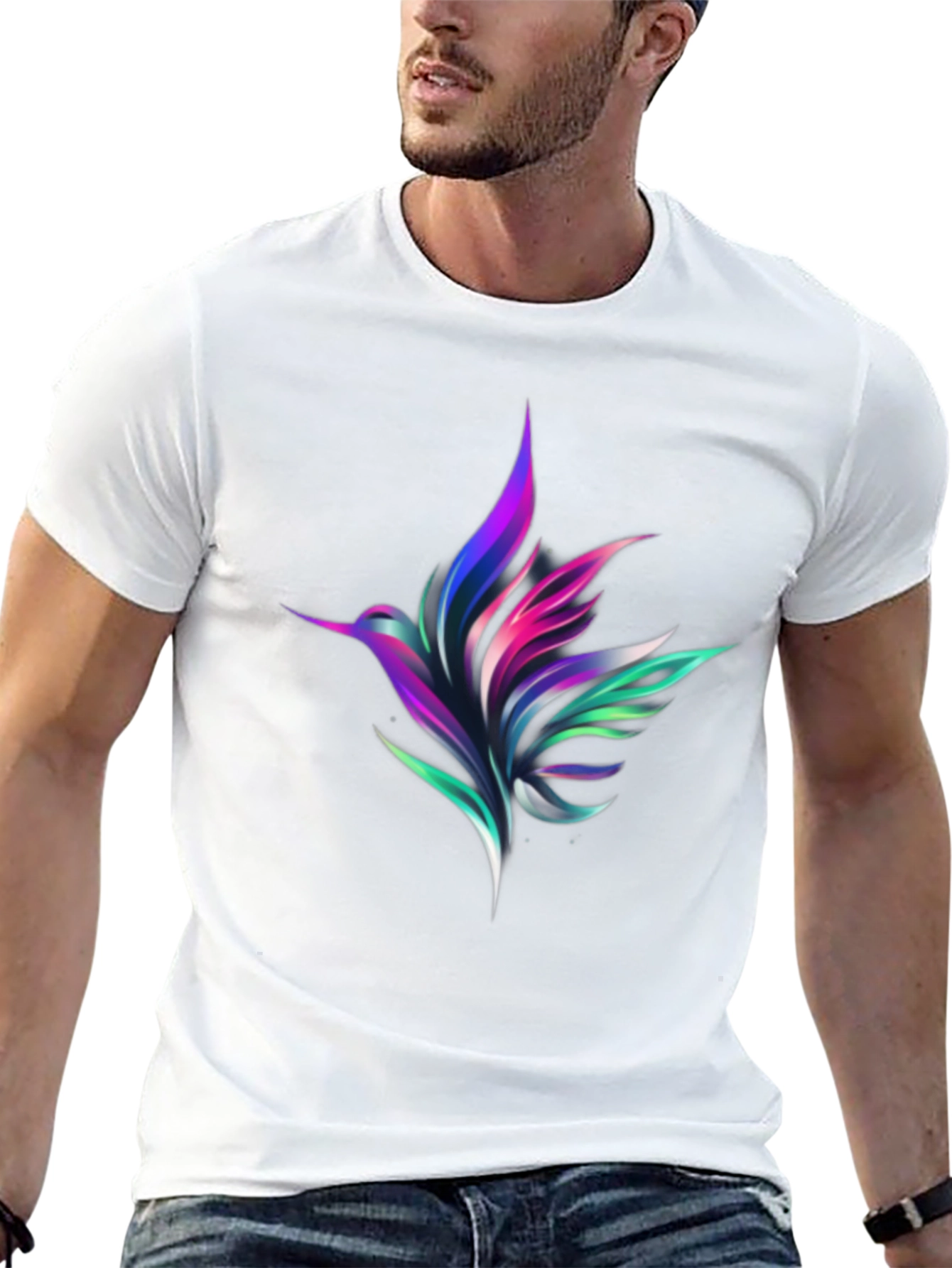 Hummingbird Graphic Black Tee