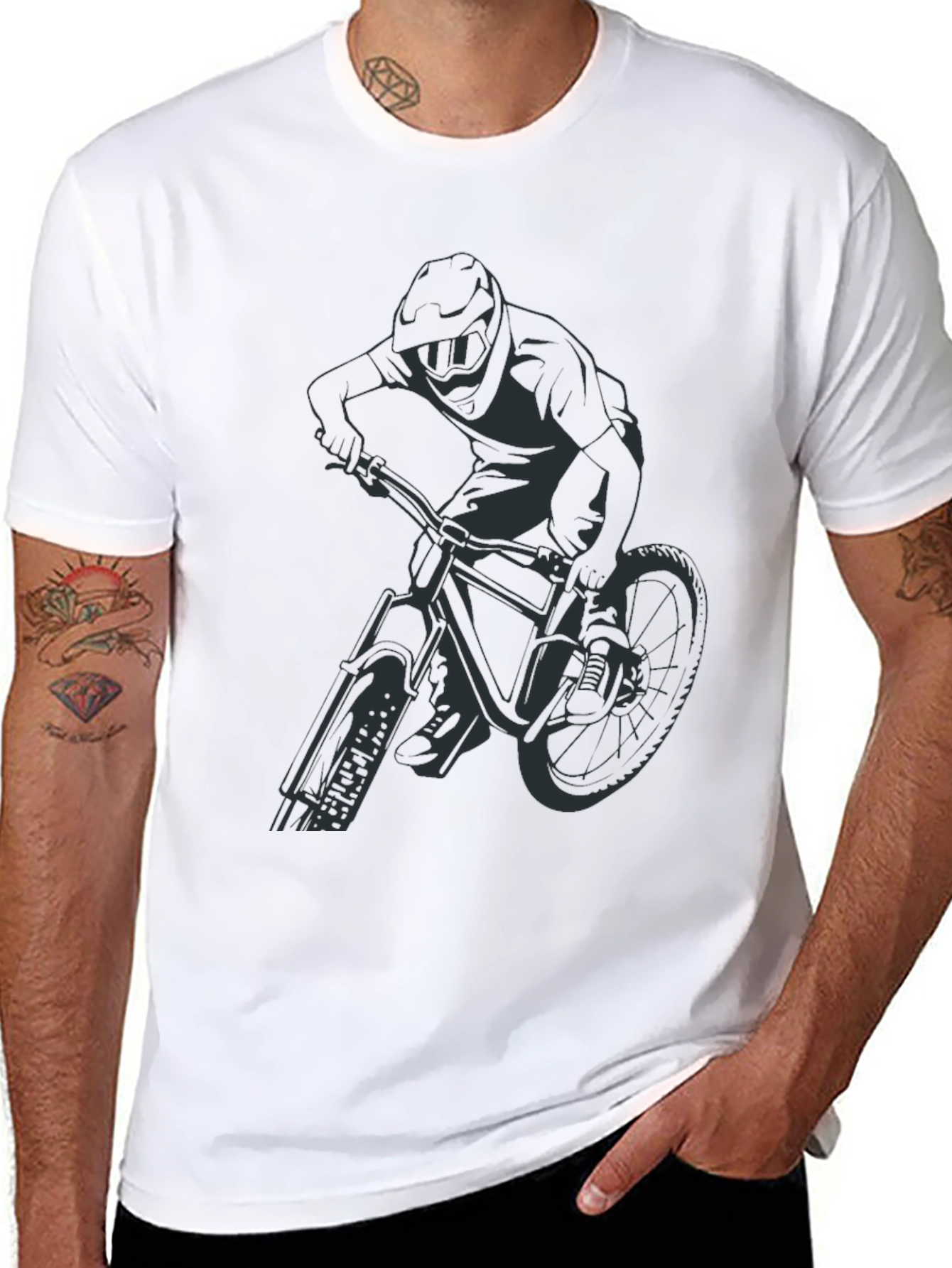 Black Mountain Biker Graphic Tee - Ride in Style!