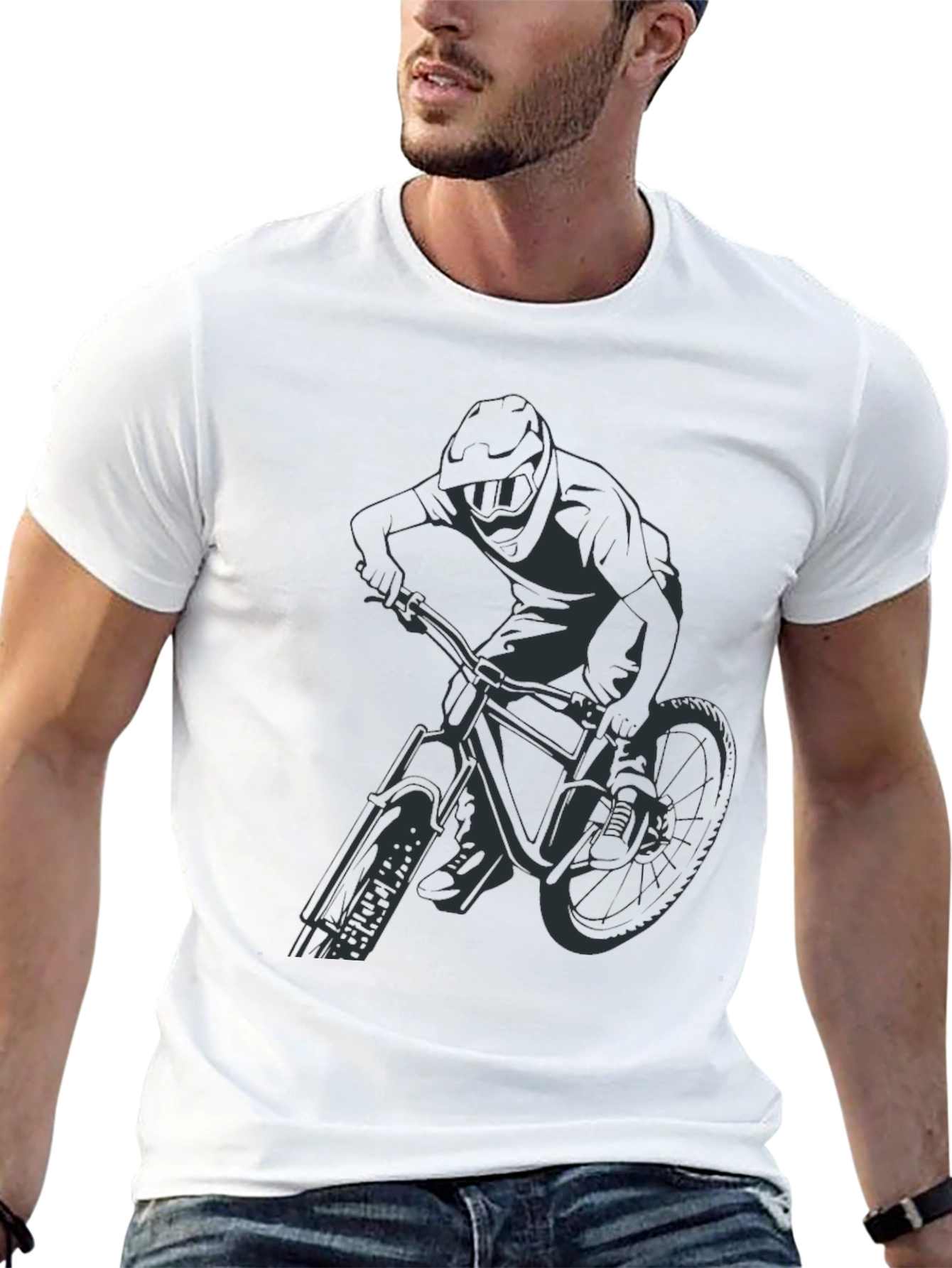 Black Mountain Biker Graphic Tee - Ride in Style!