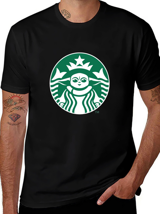 Baby Yoda Starbucks Black T-Shirt