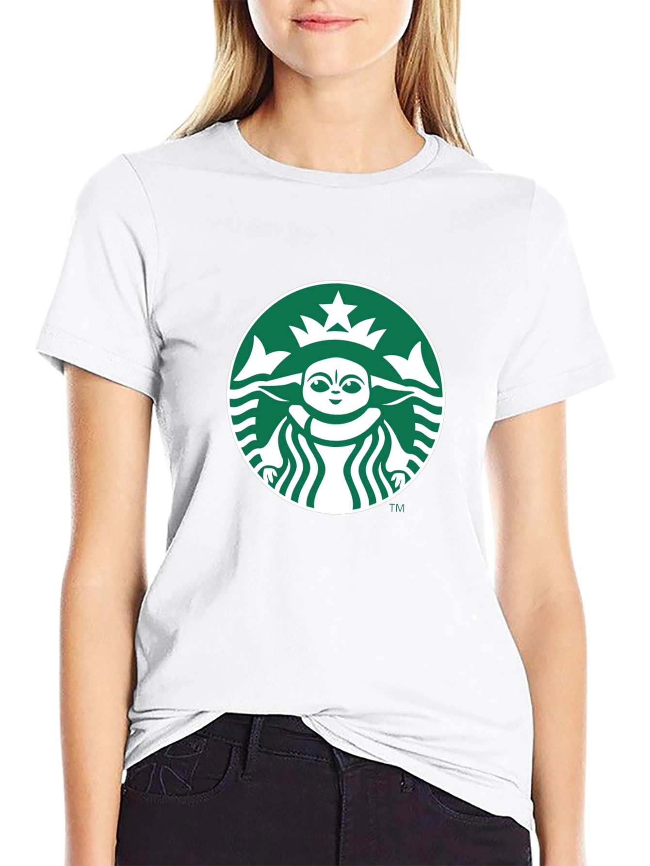 Baby Yoda Starbucks Black T-Shirt