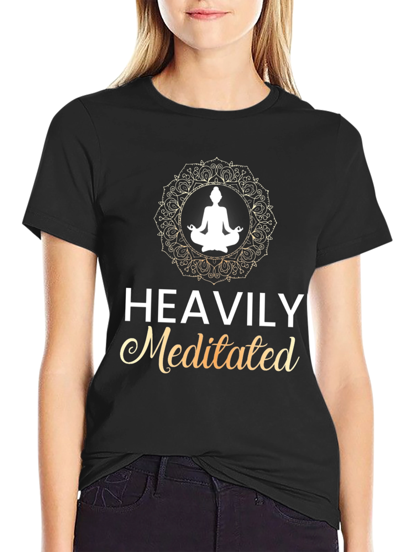 Heavily Meditated Graphic T-Shirt - Spiritual Zen Tee